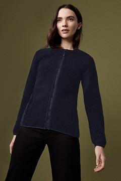 Ropa Canada Goose Mujer México - Saquaney Forro Polar Azul Marino XV3604527
